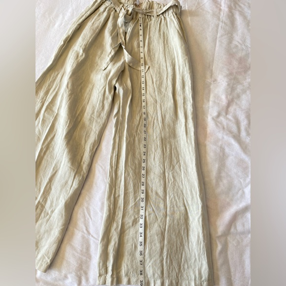 Johnny Was Linen Paperbag Wide Leg Pants - Picture 8 of 15